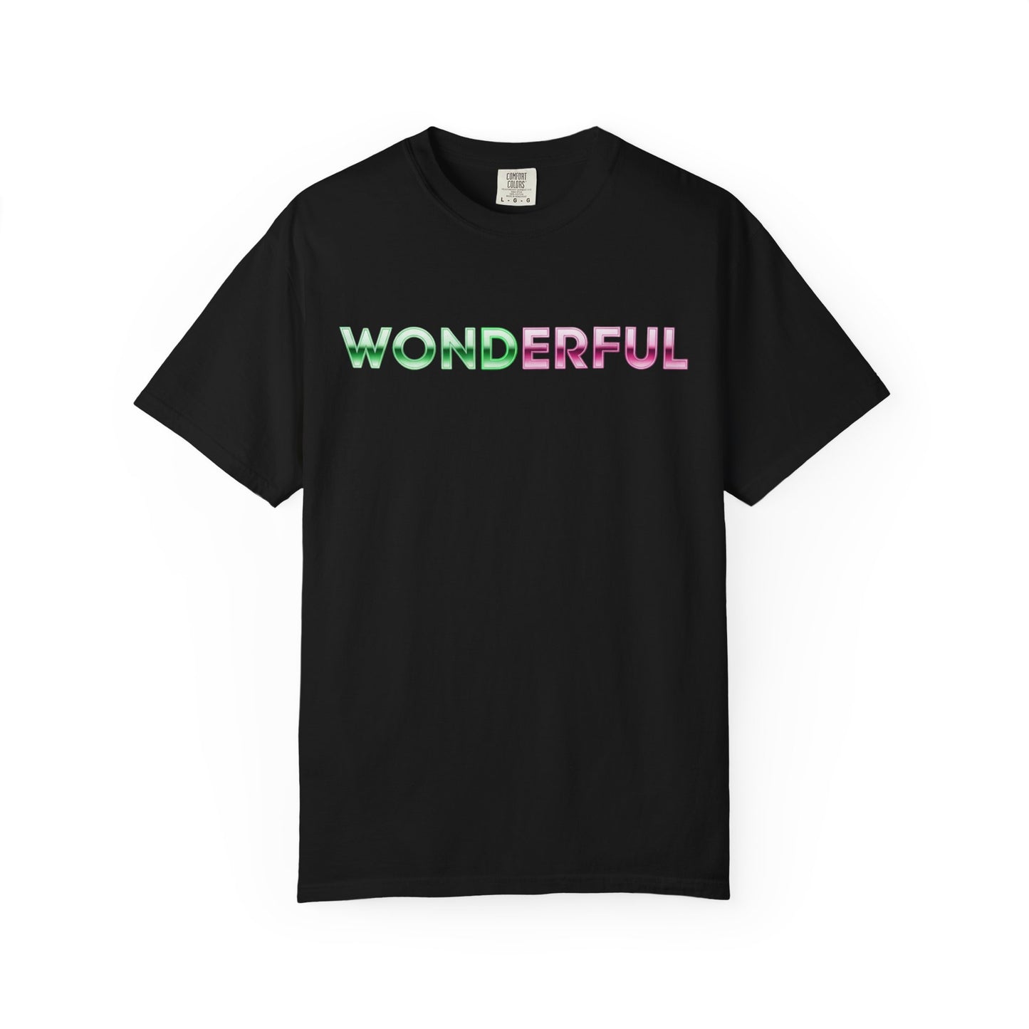 Wonderful Broadway Inspired T-Shirt, Musical Theater Graphic Tee, Green And Pink Gradient Shirt, Unisex Gift For Fans And Performers