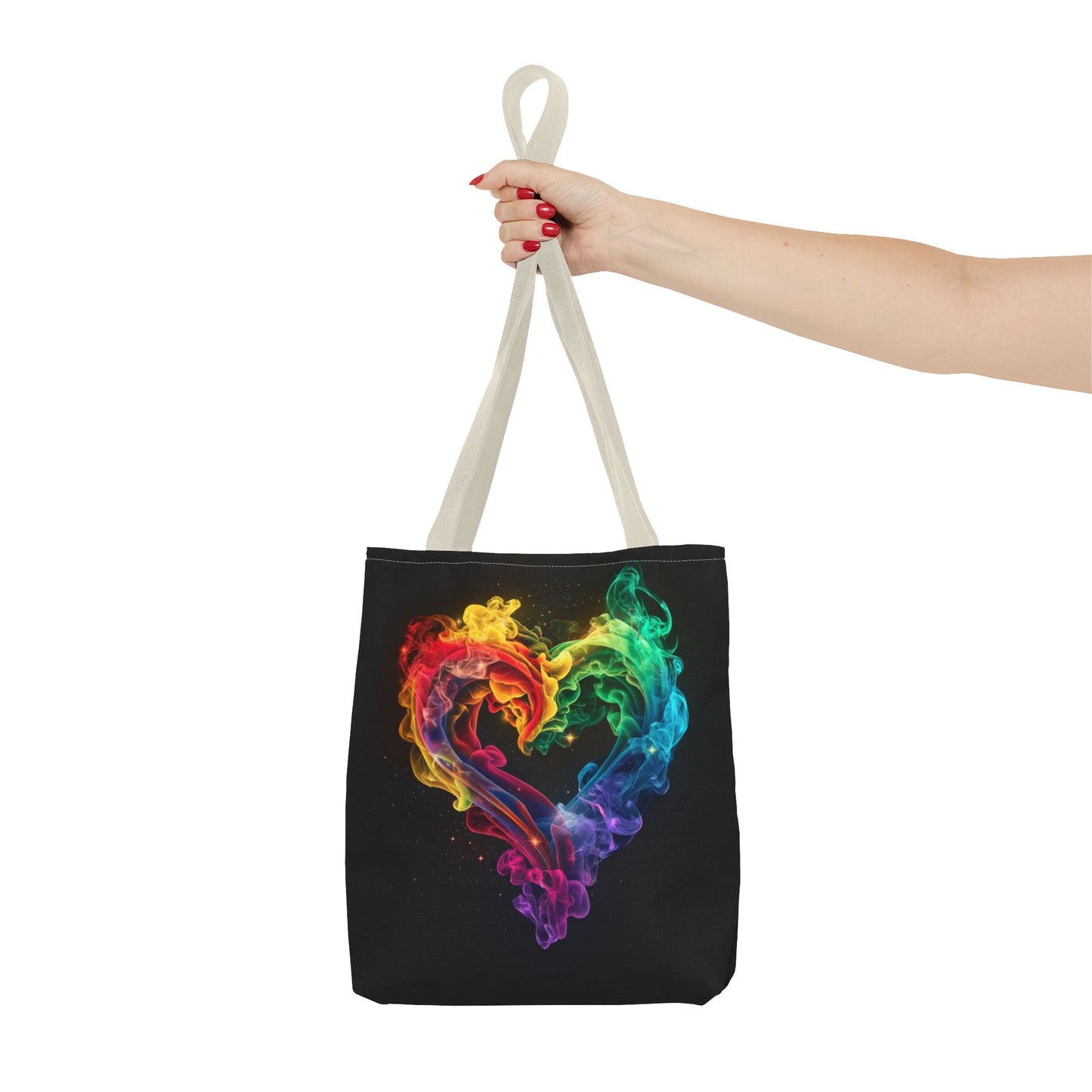 Colorful Smoke Heart Tote