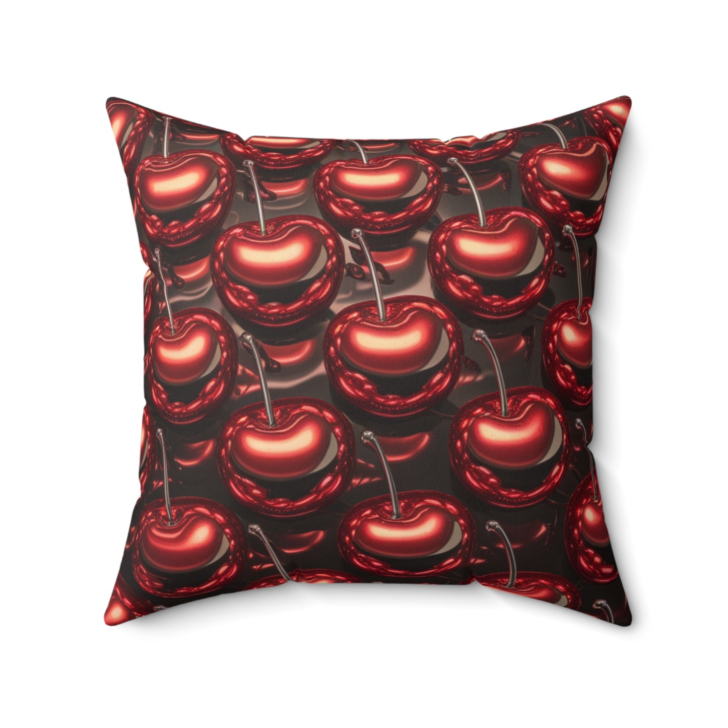 Cherry Tile Square Pillow