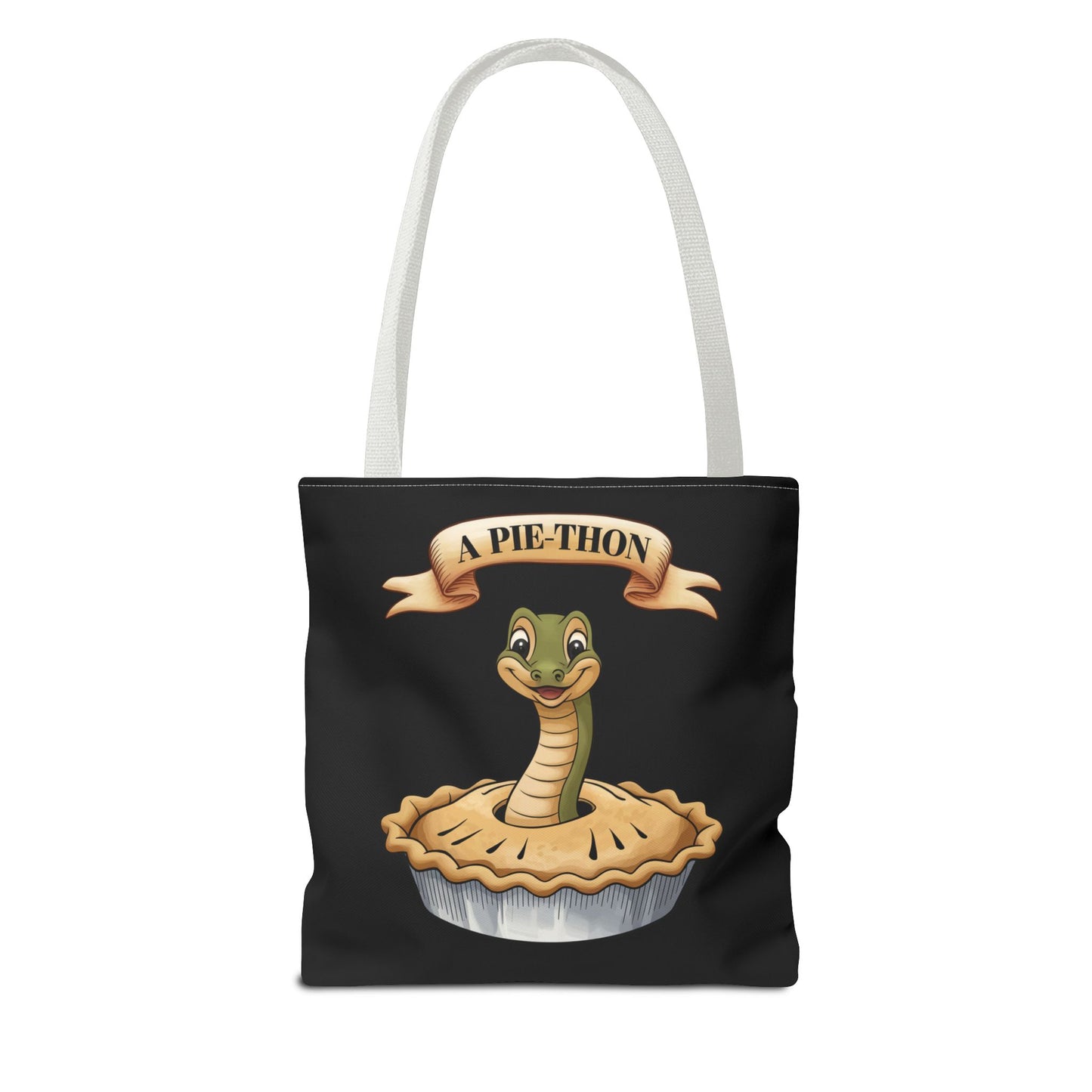 Funny Tote Bag with Snake Joke - Pie-Thon