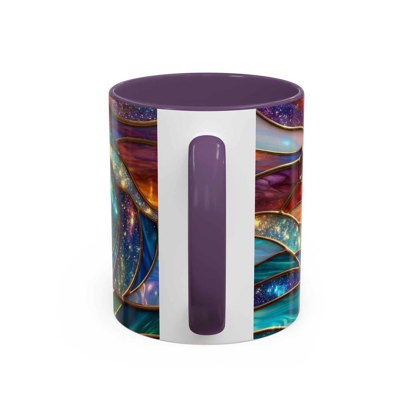 Stained Glass Wave Mug, Cosmic Ocean Coffee Cup, Celestial Sunrise Tea Mug, Surfer Beach Decor Gift, Starry Sea Art, Ocean Lover Cup