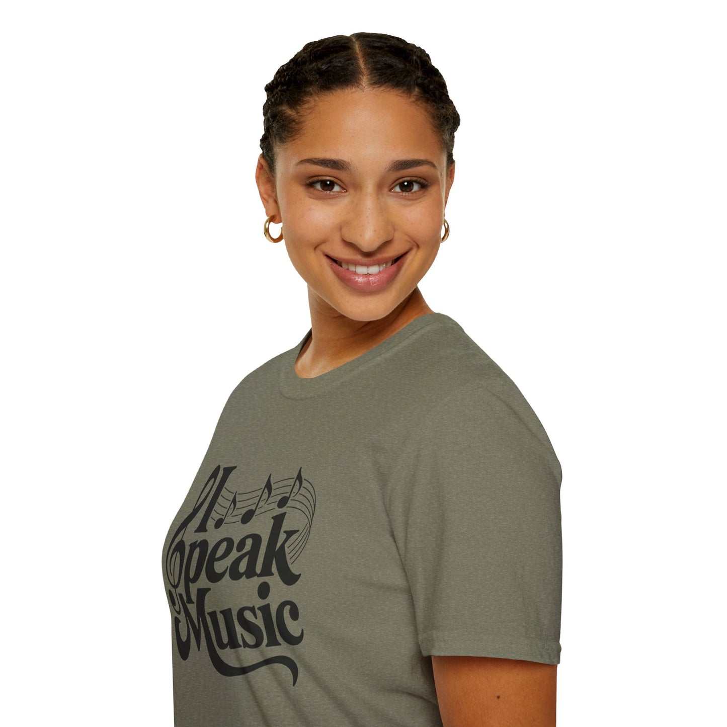 I Speak Music Shirt | Funny Music Lover T-Shirt | Gift for Musicians, Choir, Band Teachers & Music Students | Treble Clef Graphic Tee