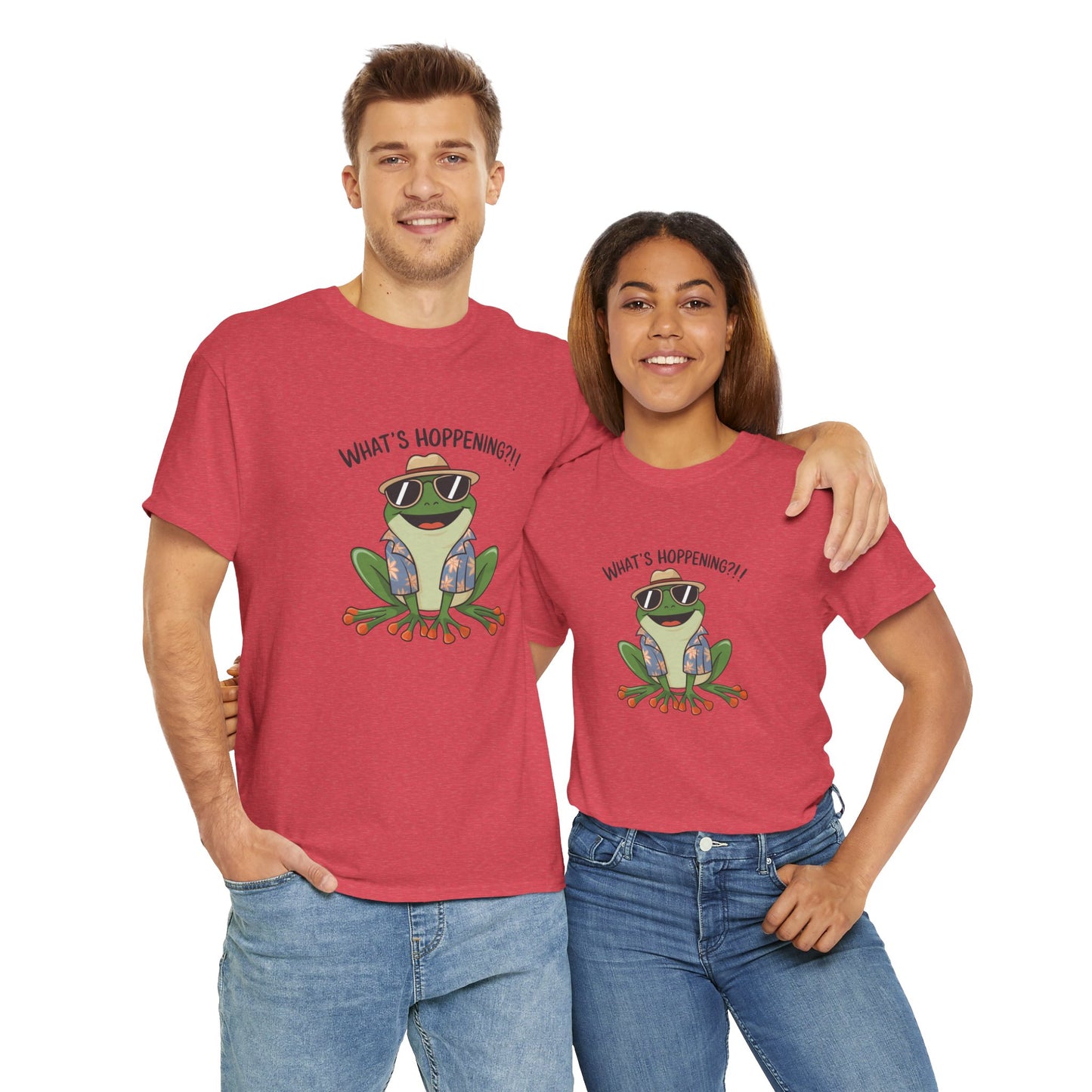 Funny Frog Shirt | What’s Hoppening T-Shirt | Cool Frog Graphic Tee | Amphibian Dad Joke Shirt | Cottagecore Animal Lover Gift