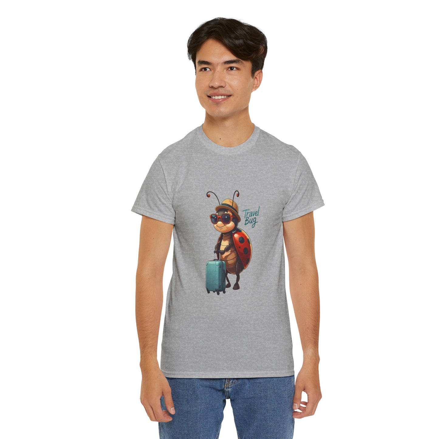 Travel Bug T-Shirt – Cute Ladybug Travel Tee | Funny Wanderlust Shirt for Travel Lovers | Unisex Graphic Tee Gift for Adventurers