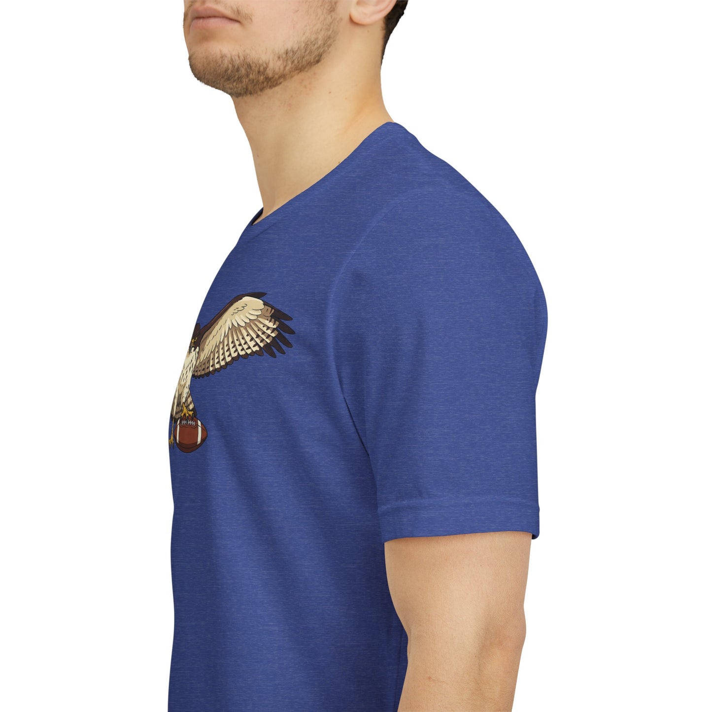 Hawk Football Shirt, Hawk Holding Football T Shirt, Football Mascot Tee, Bird Of Prey Shirt, Sports Fan Gift, Game Day Hawk Tee