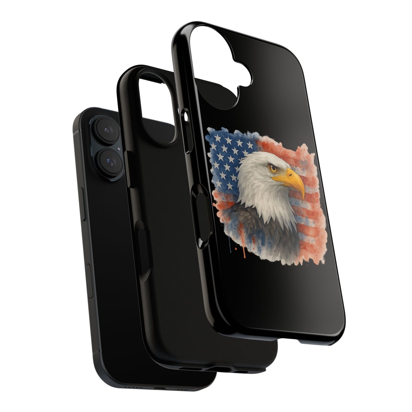 Patriotic Eagle Phone Case for iPhone - Tough Cases with American Flag Design 4th of July Case Memorial Day Veteran's Day