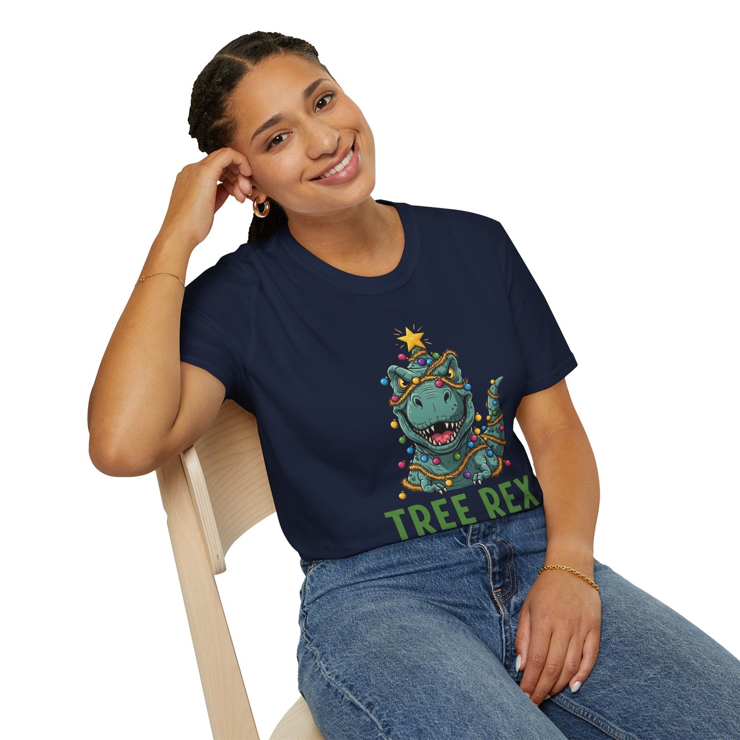 Tree Rex T-Shirt, Dinosaur Christmas Tee, Funny Holiday Dino Shirt, Tree Rex Dinosaur Xmas Graphic Tee, Cute Winter Gift Tee