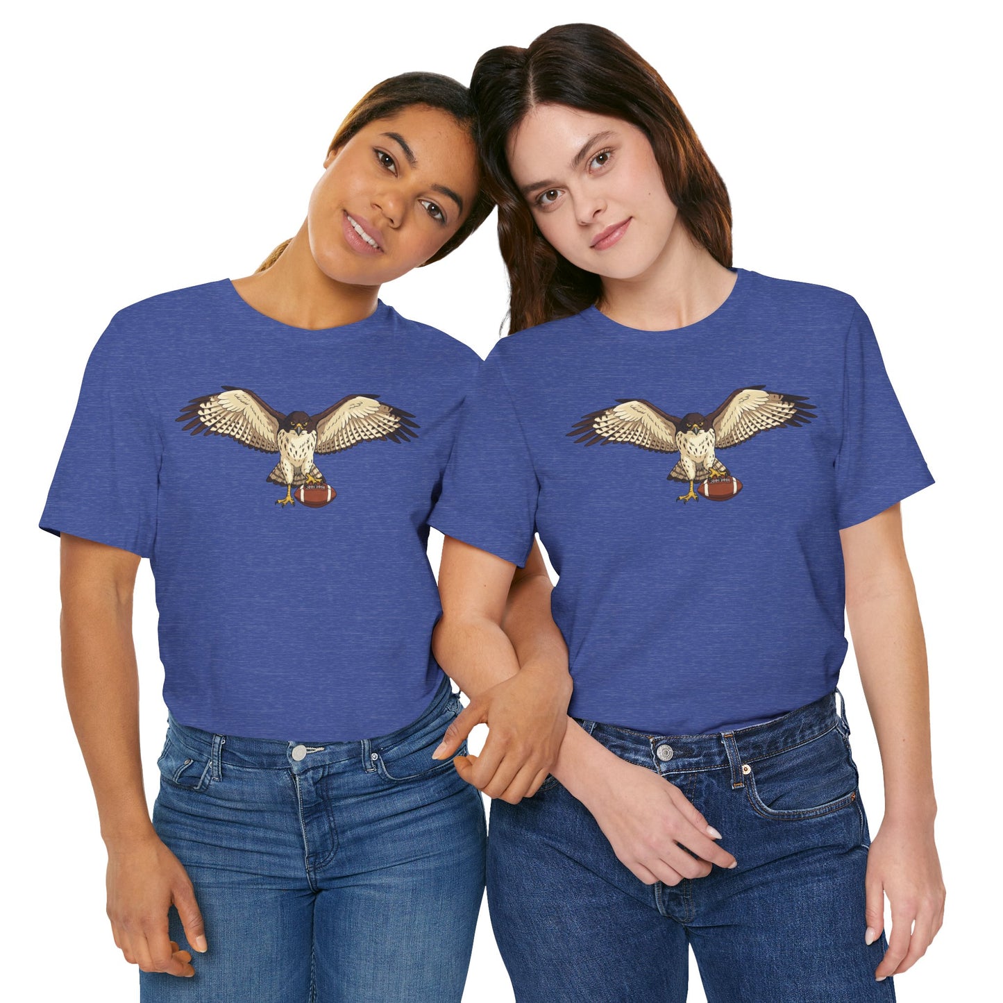 Hawk Football Shirt, Hawk Holding Football T Shirt, Football Mascot Tee, Bird Of Prey Shirt, Sports Fan Gift, Game Day Hawk Tee