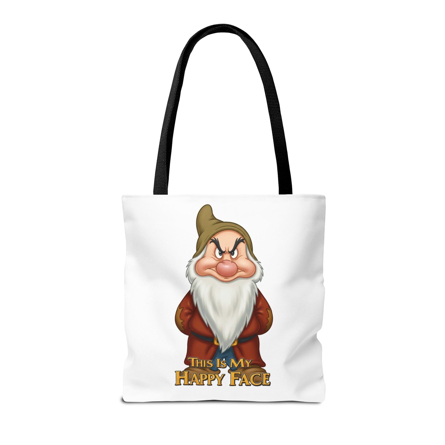 Grumpy Dwarf Tote Bag - "This Is My Happy Face"