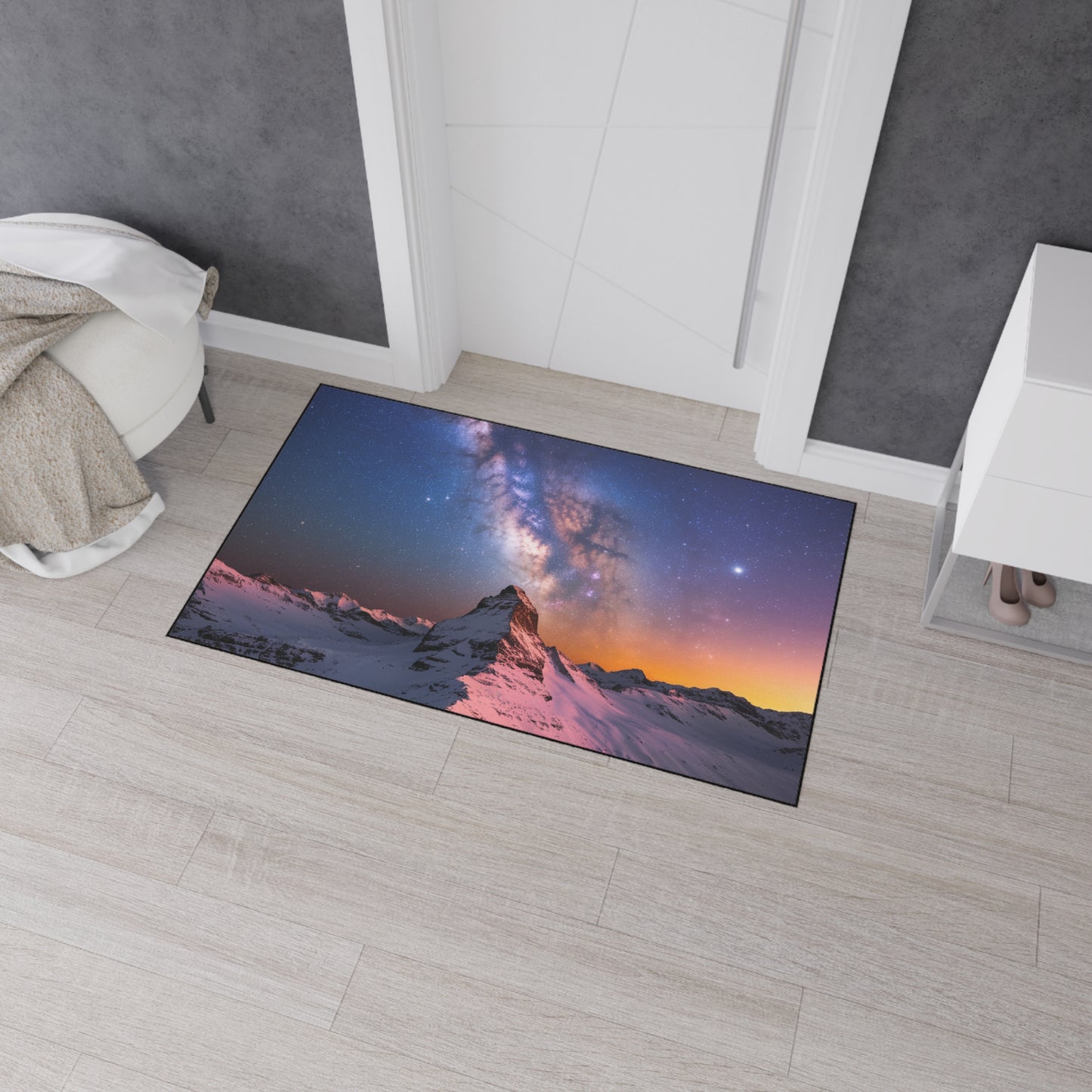 Galaxy Landscape Heavy Duty Floor Mat Home Decor Milky Way Welcome Mat Space Door Mat Office Decor