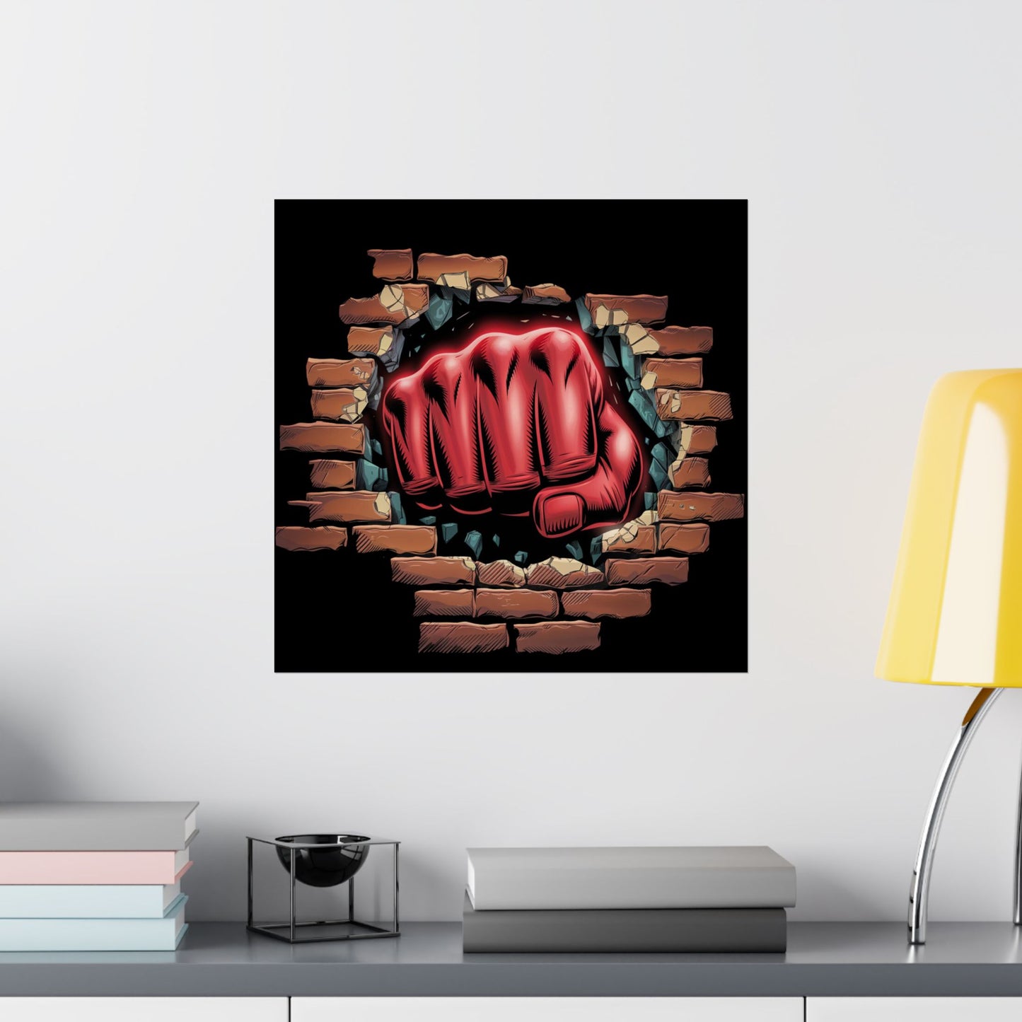 Poster Wall Art Red Fist Smash