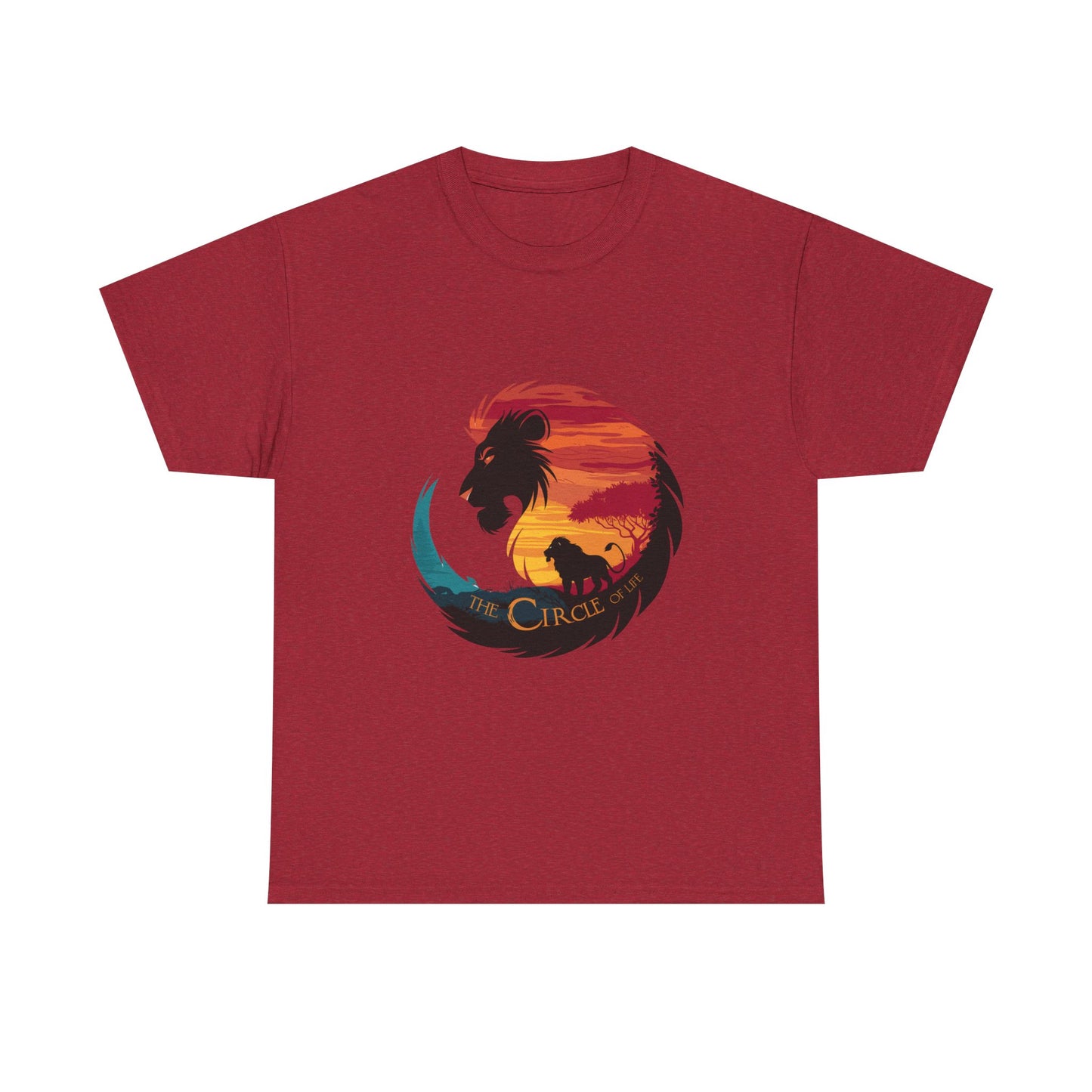 The Circle of Life Lion Shirt – Sunset Safari Wildlife Graphic Tee – Inspirational Nature T-Shirt for Animal Lovers & Adventure Fans
