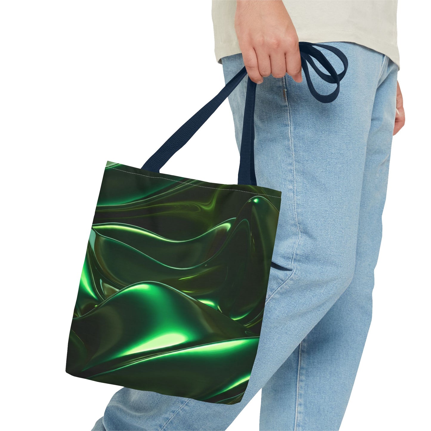 Green Metallic Tote Bag