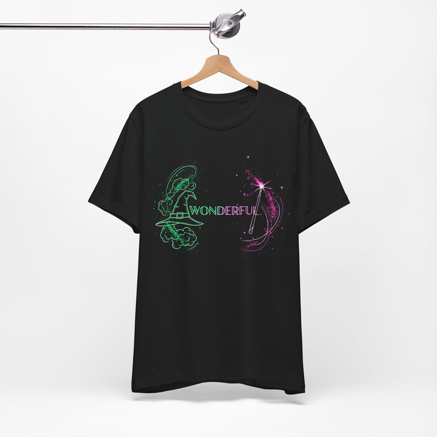 Wonderful Broadway Inspired T-Shirt, Magical Theater Graphic Tee, Green And Pink Sparkle Design, Unisex Gift For Musical Fans And Performers