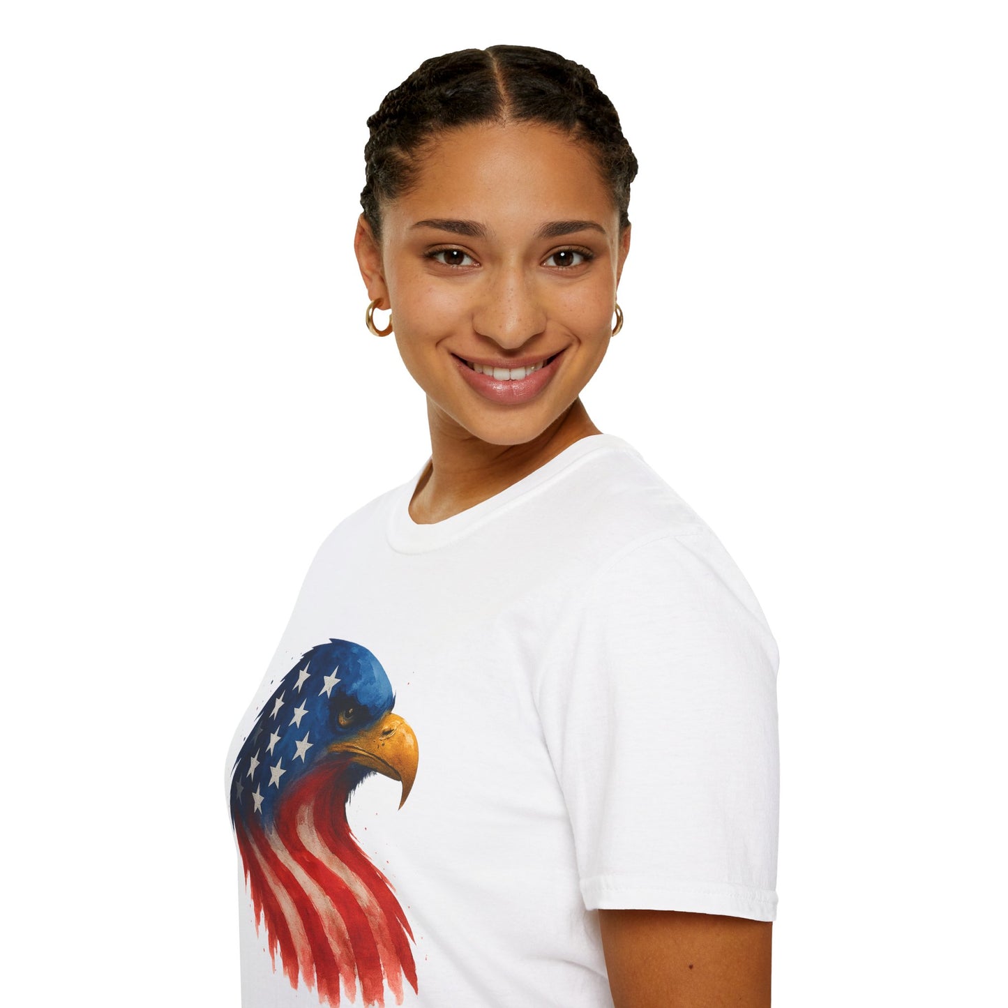 American Flag Eagle Shirt - 4th of July Patriotic Tee - USA Freedom T-Shirt - Independence Day Shirt - Bald Eagle Graphic Tee