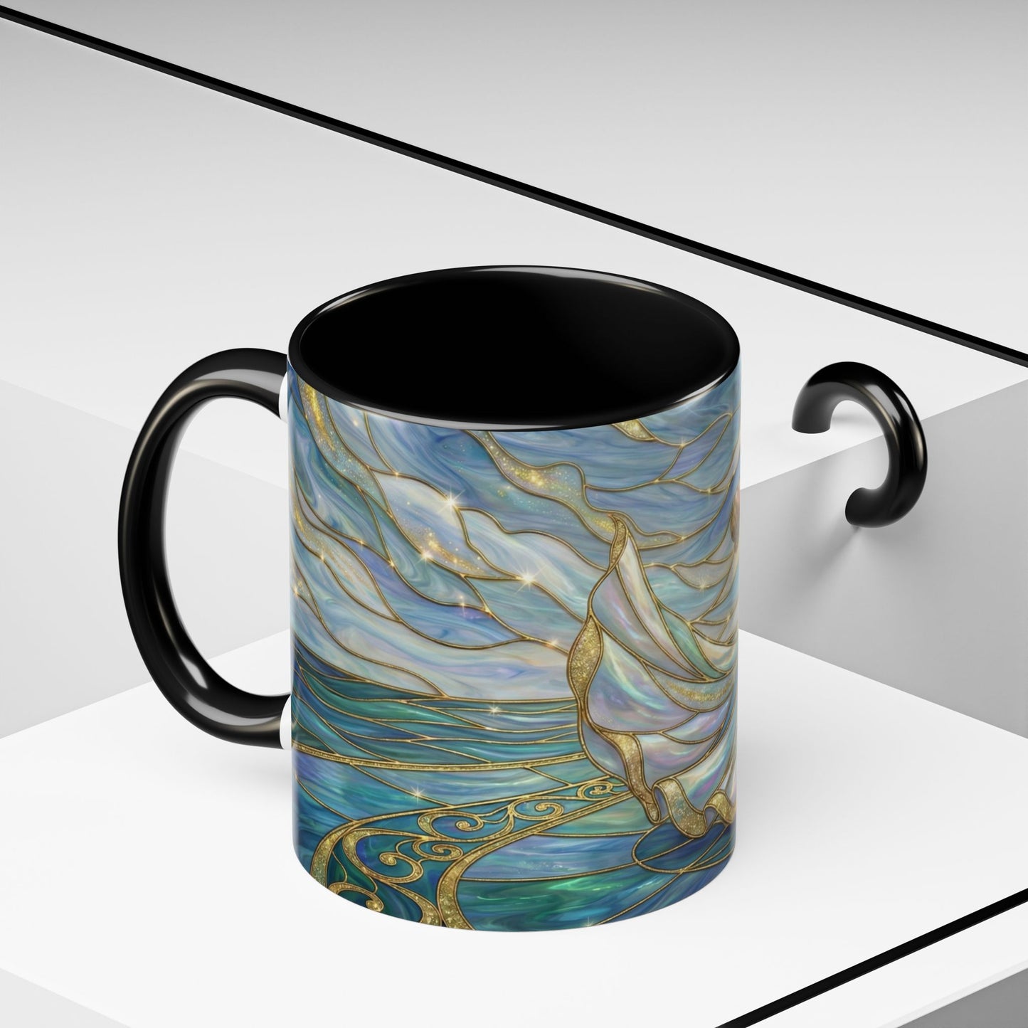 Stained Glass Mug, Dancing Couple Coffee Cup, Romantic Anniversary Gift, Ballroom Dancer Tea Cup, Wedding Present For Couple, Art Mug
