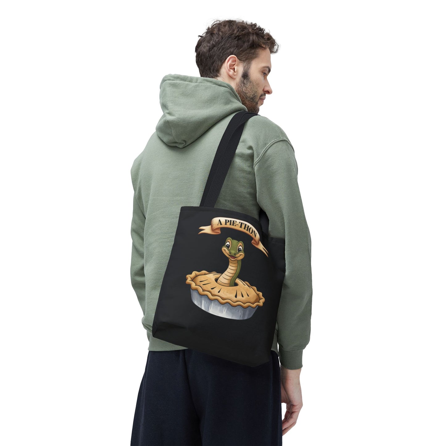 Funny Tote Bag with Snake Joke - Pie-Thon