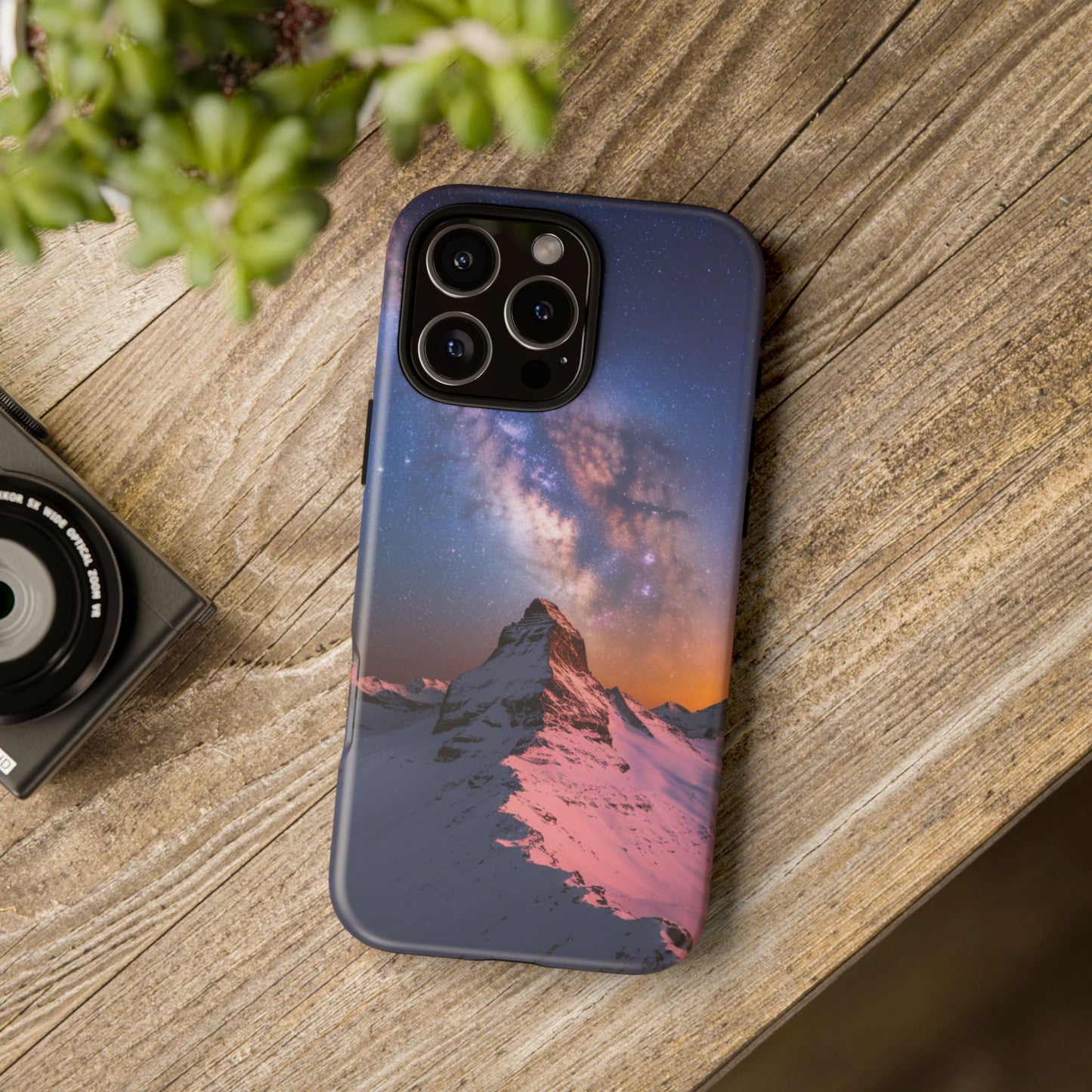 iPhone Case Mountain Top and Milky Way Nature Phone Case Unique Gift