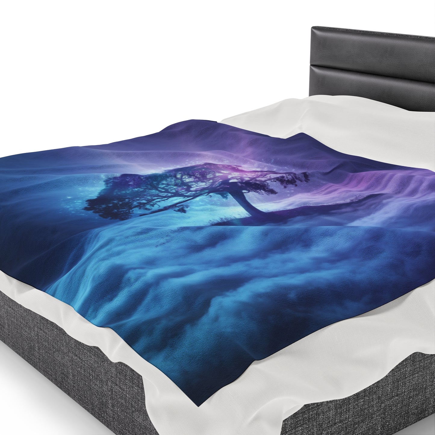 Plush Blanket Dreamy Tree in the Clouds Design