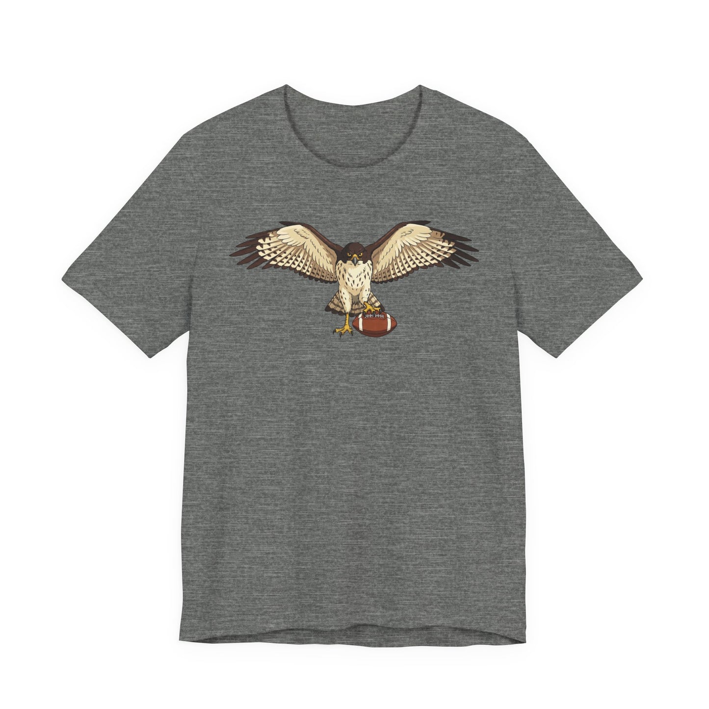 Hawk Football Shirt, Hawk Holding Football T Shirt, Football Mascot Tee, Bird Of Prey Shirt, Sports Fan Gift, Game Day Hawk Tee