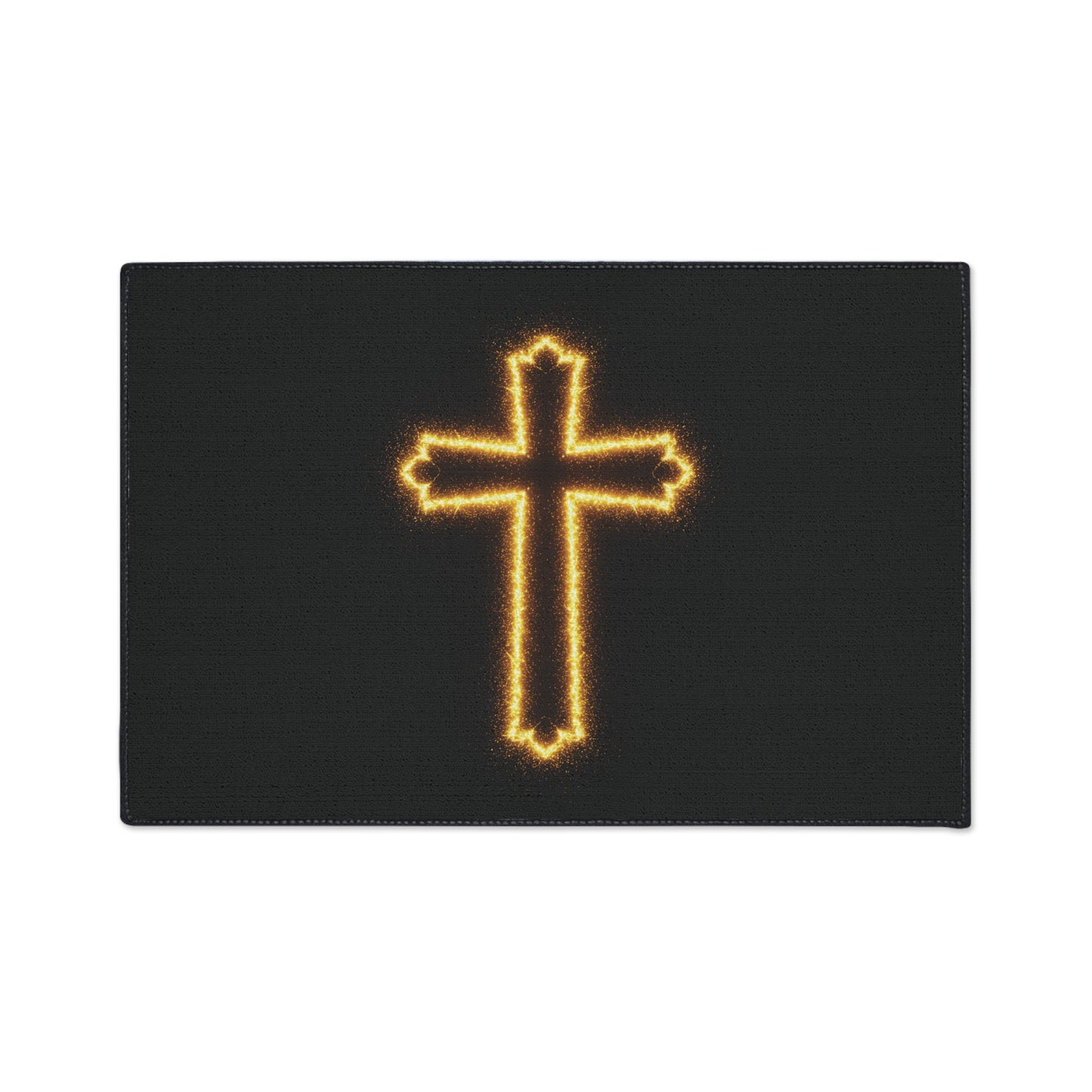 Floor Mat with Glowing Cross Design