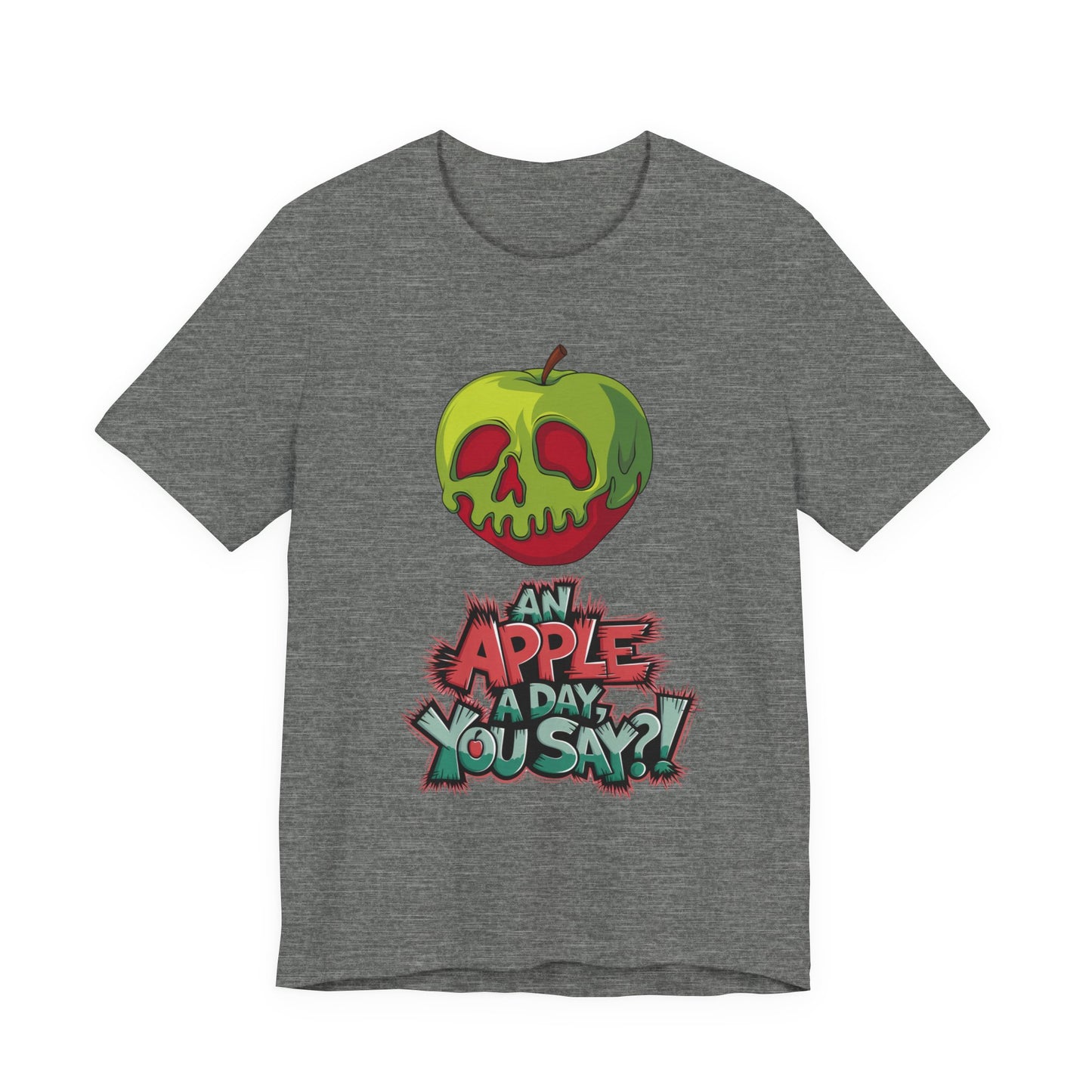 Funny Apple Skull Shirt – An Apple A Day You Say? – Grunge Fruit Tee – Y2K Nostalgia T‑Shirt – Gift for Fruit Lovers