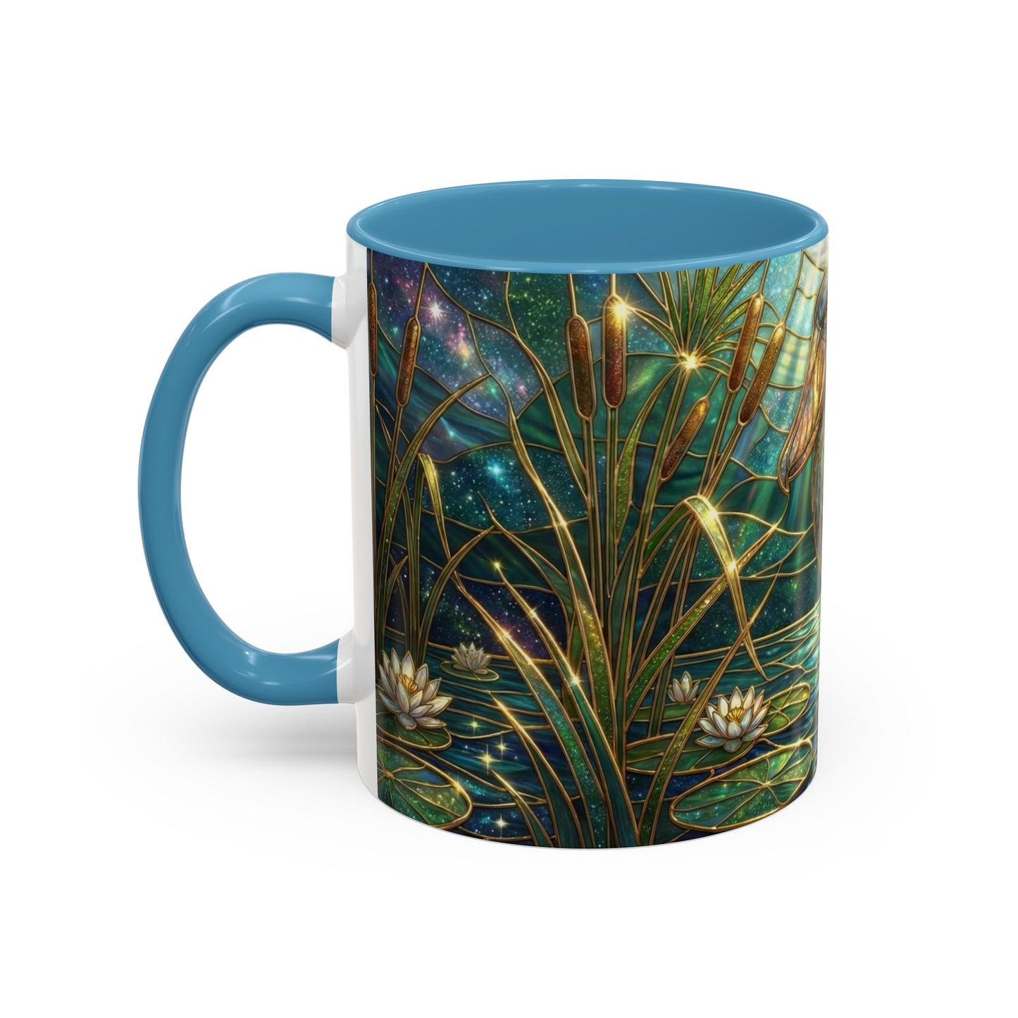Shoebill Stork Mug, Stained Glass Bird Art, Prehistoric Animal Gift, Swamp Nature Coffee Cup, Galaxy Night, Ornithology Lover Present