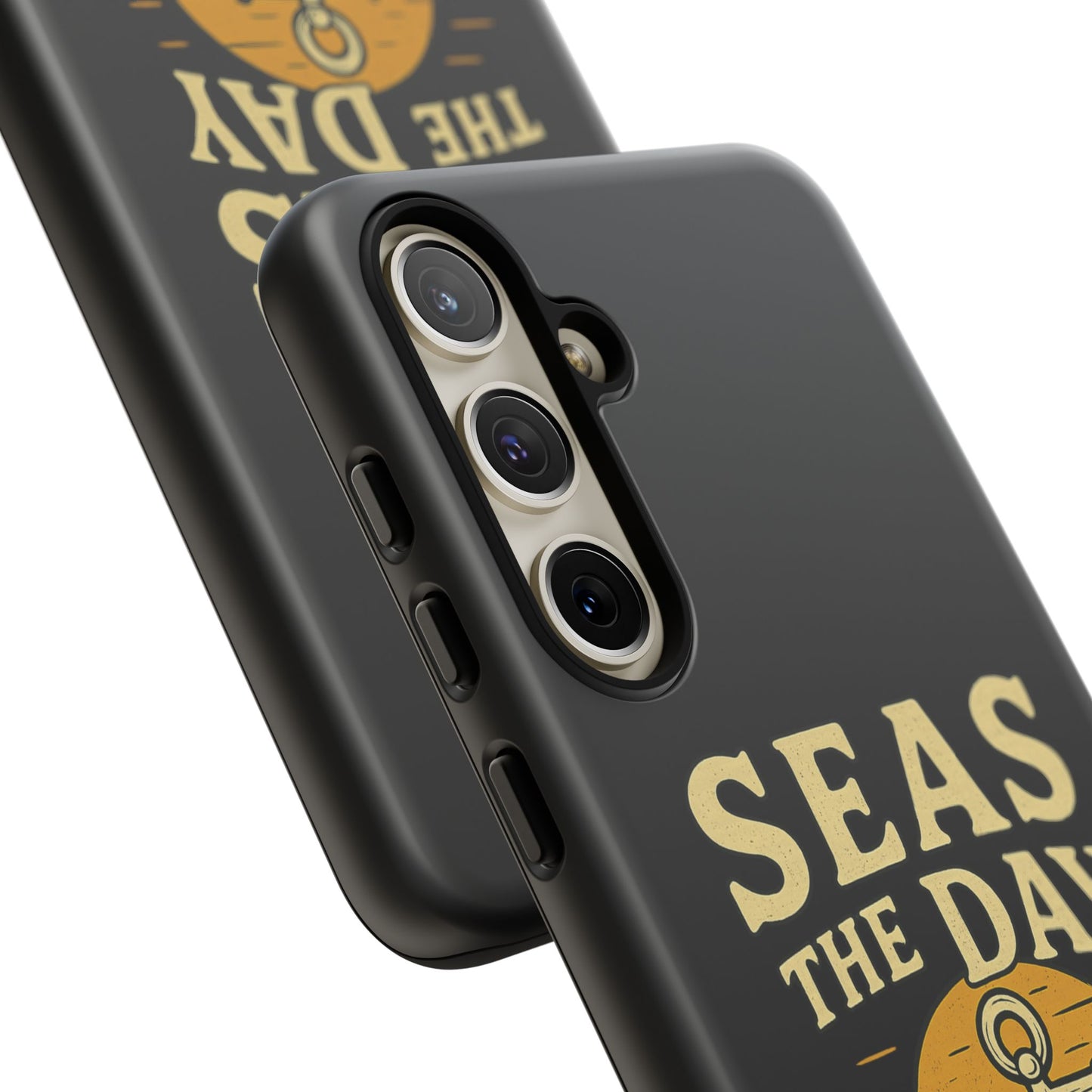 Seas the Day Samsung Case – Nautical Phone Case – Anchor Pun Gift – Ocean Lover Accessory – Motivational Phone Cover – Beach Vibes Case