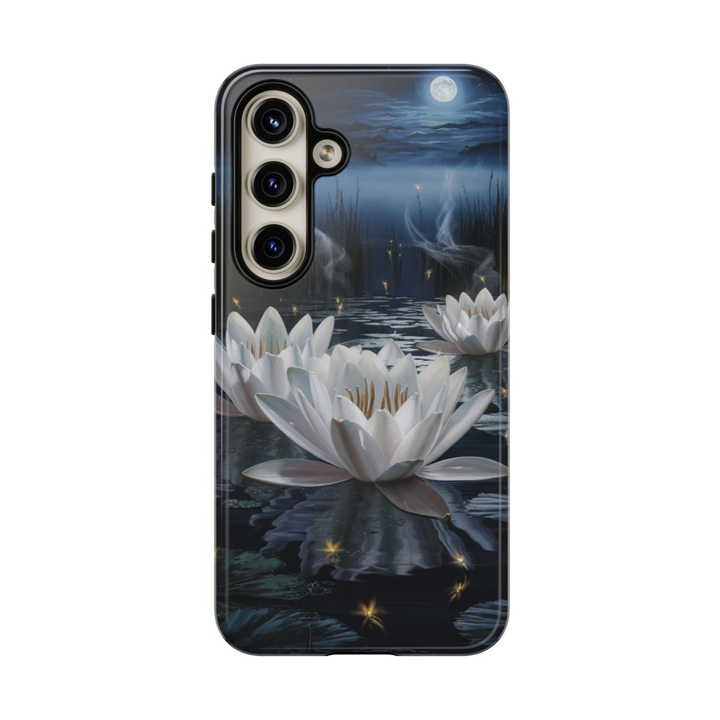 Samsung Galaxy Tough Case - Water Lillies Moonlit Sky Phone Cover