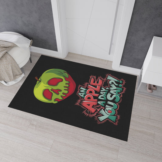Floor Mat - Poison Apple 'An Apple a Day You Say' Fun Design