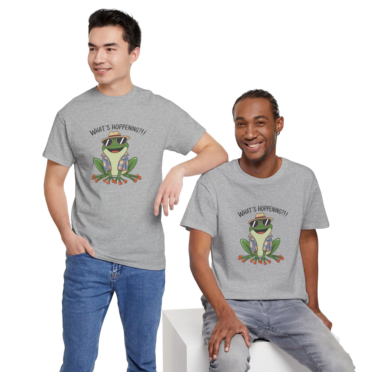 Funny Frog Shirt | What’s Hoppening T-Shirt | Cool Frog Graphic Tee | Amphibian Dad Joke Shirt | Cottagecore Animal Lover Gift