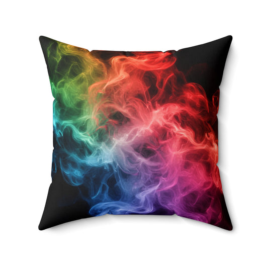 Colorful Smoke Square Pillow