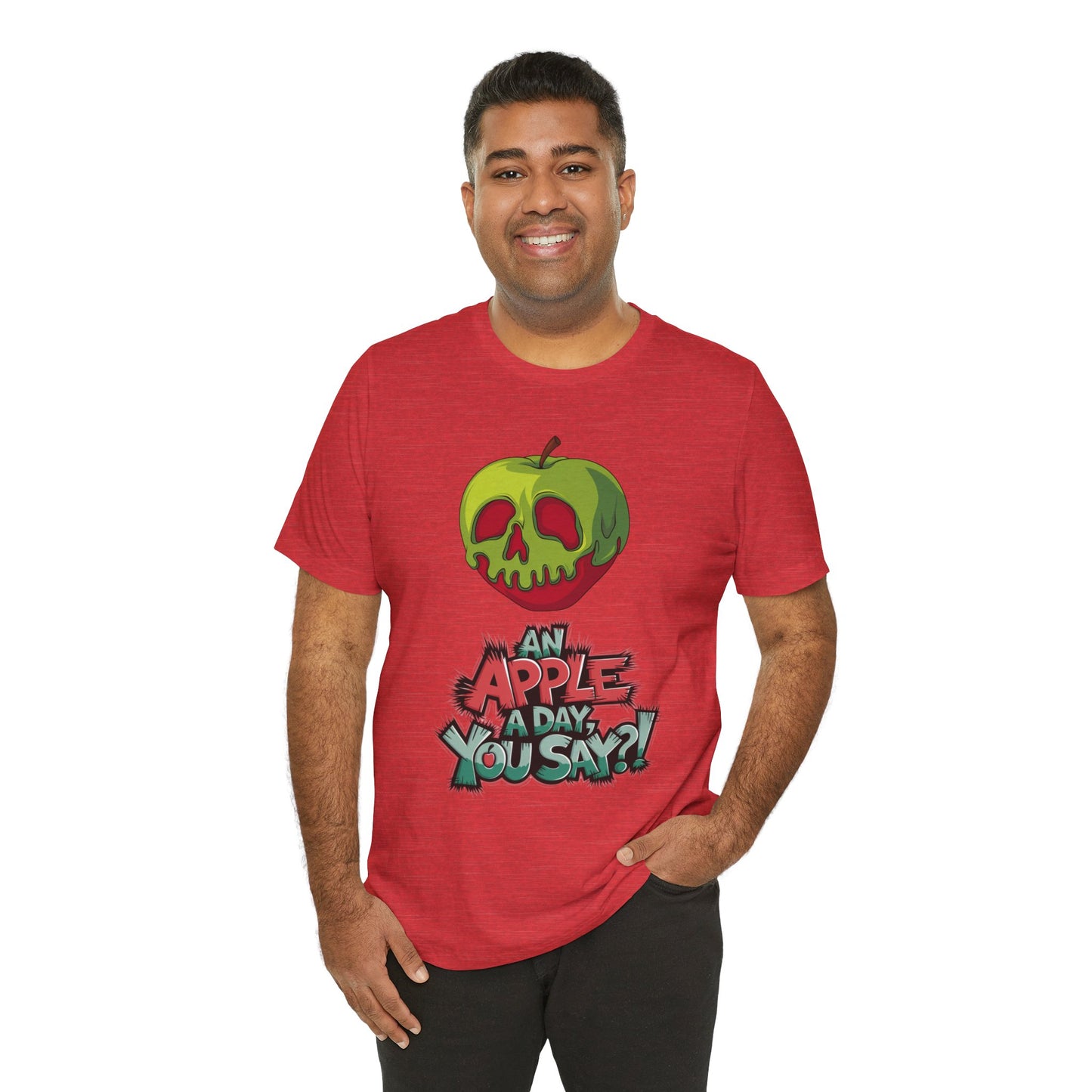 Funny Apple Skull Shirt – An Apple A Day You Say? – Grunge Fruit Tee – Y2K Nostalgia T‑Shirt – Gift for Fruit Lovers