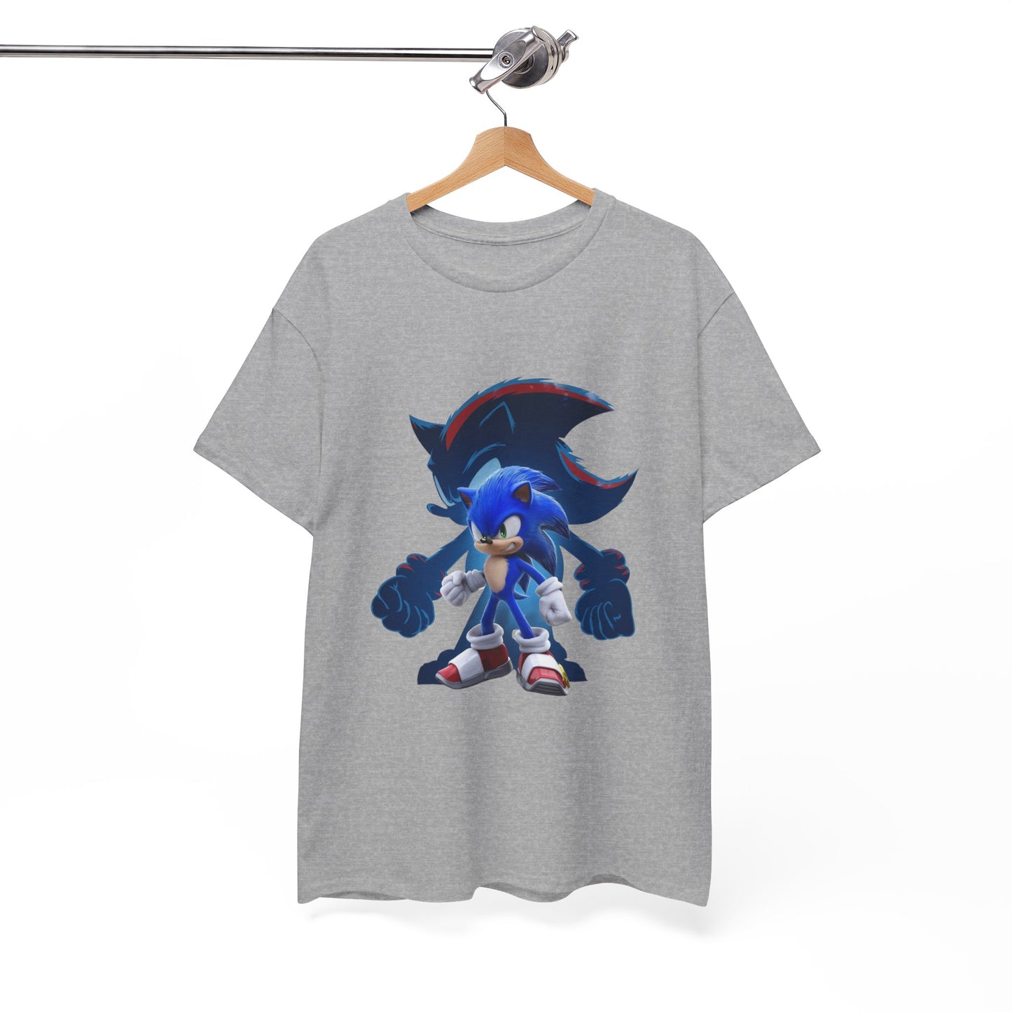 Blue Speed Hero Graphic Tee | Retro Gaming Legend T-Shirt | Fan Inspired Gamer Apparel | Cool Vintage Style Unisex Shirt for Adults & Teens