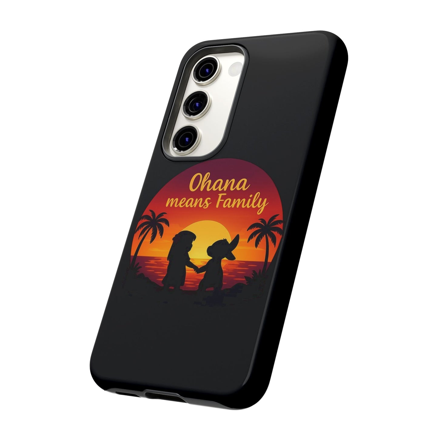 Ohana Means Family Samsung Case – Cute Hawaii Sunset Phone Cover – Lilo and Stitch-Inspired Gift – Protective Case for Galaxy S Series