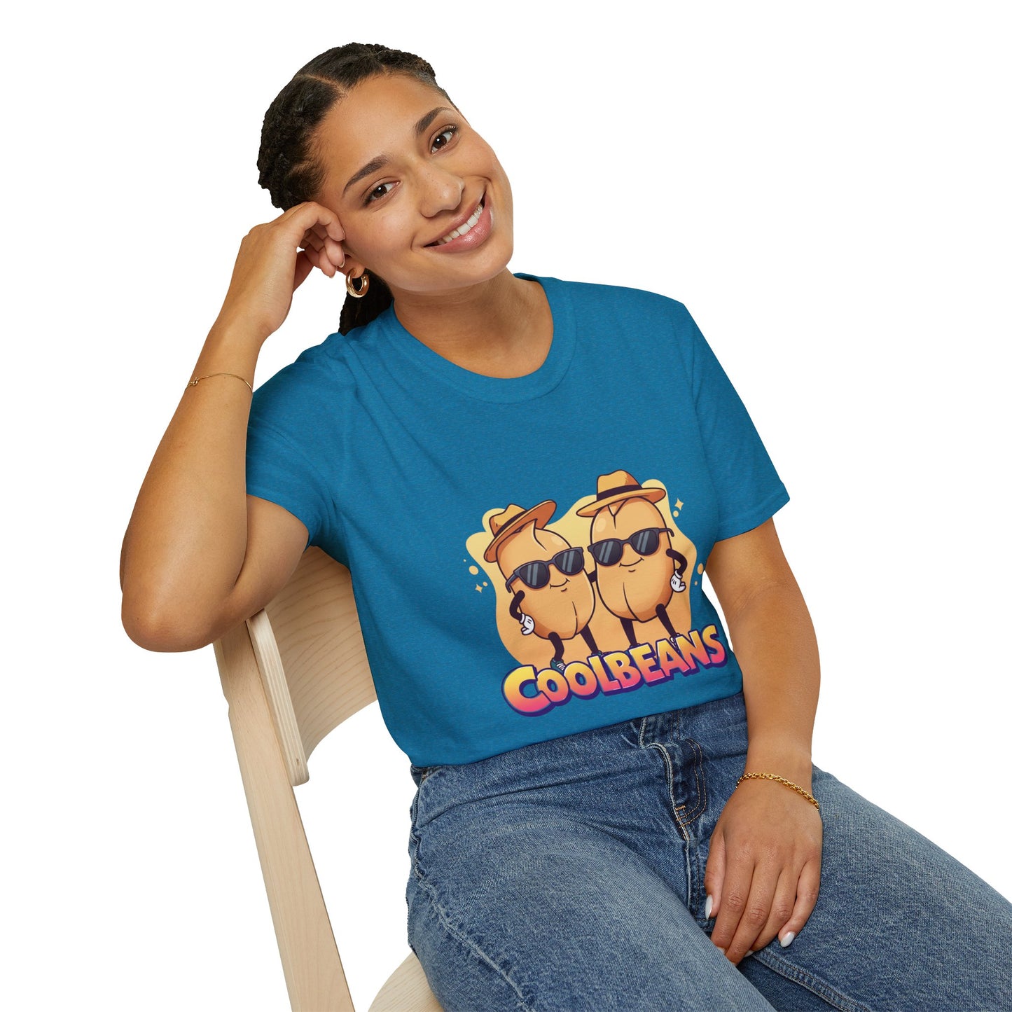 Cool Beans T-Shirt - Two Cooler-Than-Cool Beans With Sunglasses, Quirky Food-Pun Gift Tee for Him, Her or Besties - Perfect Humor and Style