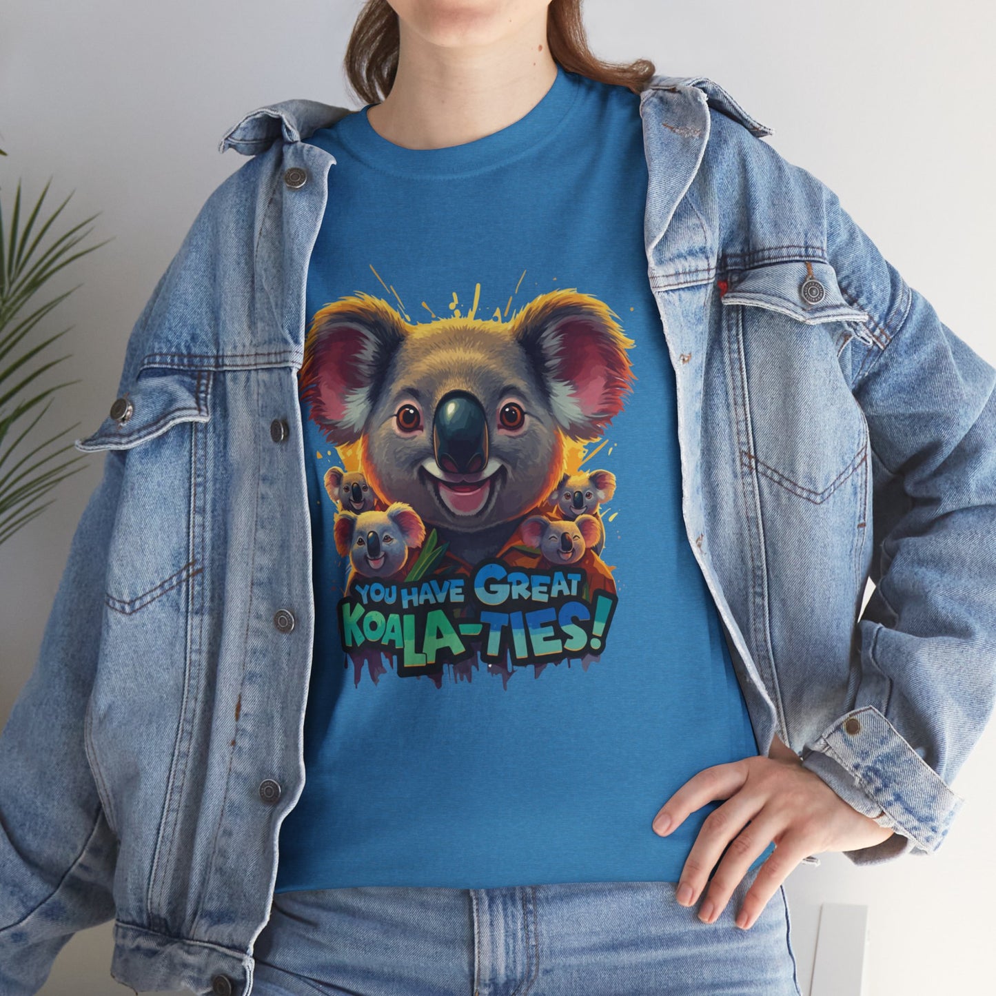 You Have Great Koala‑ties Tee – Cute Koala Pun T‑Shirt, Animal Lover Gift, Funny Wildlife Graphic, Unisex Casual Tee