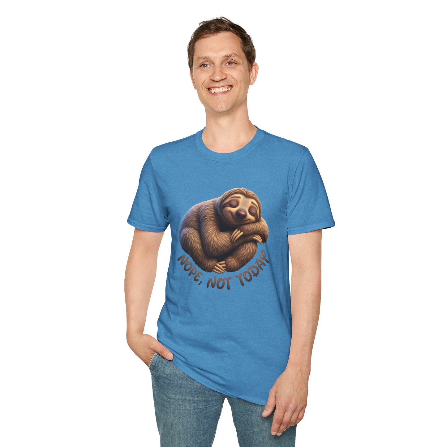 Nope Not Today Sloth T-Shirt, Funny Lazy Day Shirt, Cute Animal Lover Tee, Relaxed Humor Top, Chill Gift Idea For Men And Women