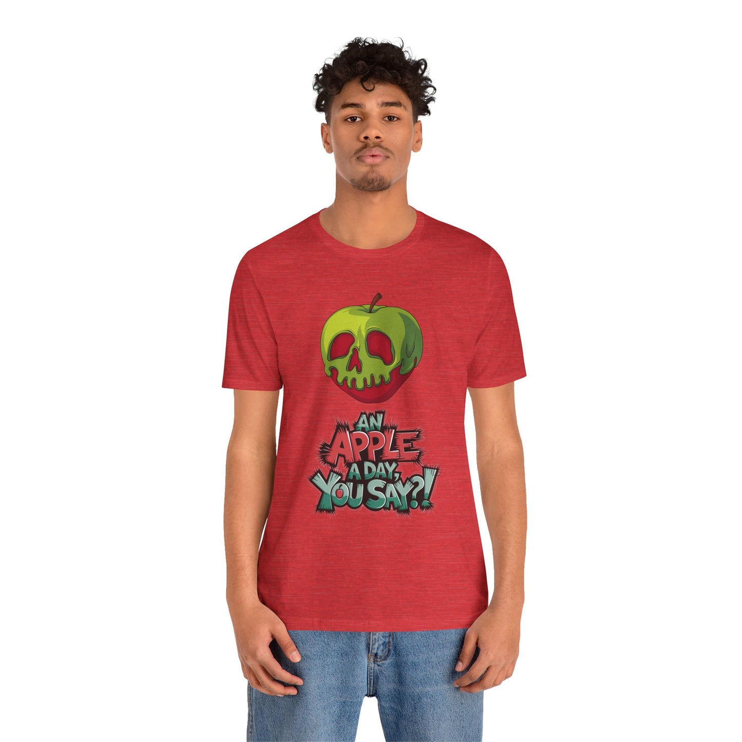 Funny Apple Skull Shirt – An Apple A Day You Say? – Grunge Fruit Tee – Y2K Nostalgia T‑Shirt – Gift for Fruit Lovers