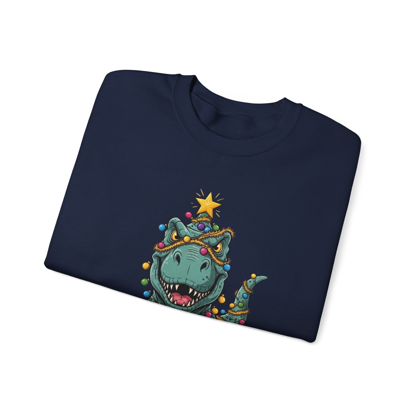 Tree Rex Christmas Sweatshirt, Funny Dinosaur Holiday Sweater, Cute T-Rex Christmas Crewneck, Festive Unisex Gift For Friends And Family