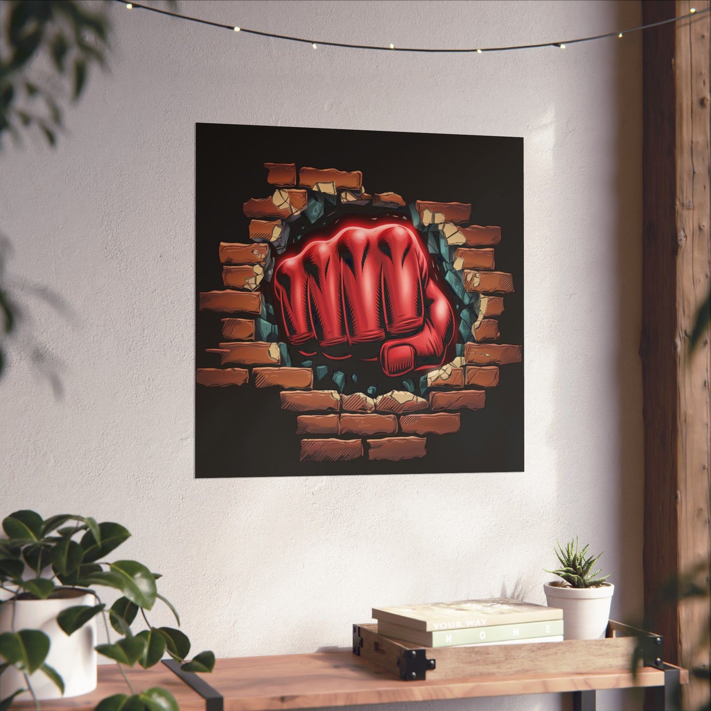 Poster Wall Art Red Fist Smash