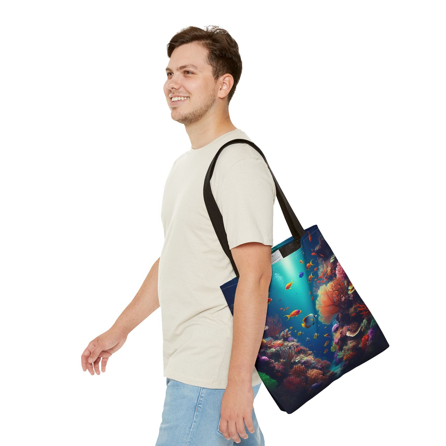 Coral Reef Illustrated Tote Bag