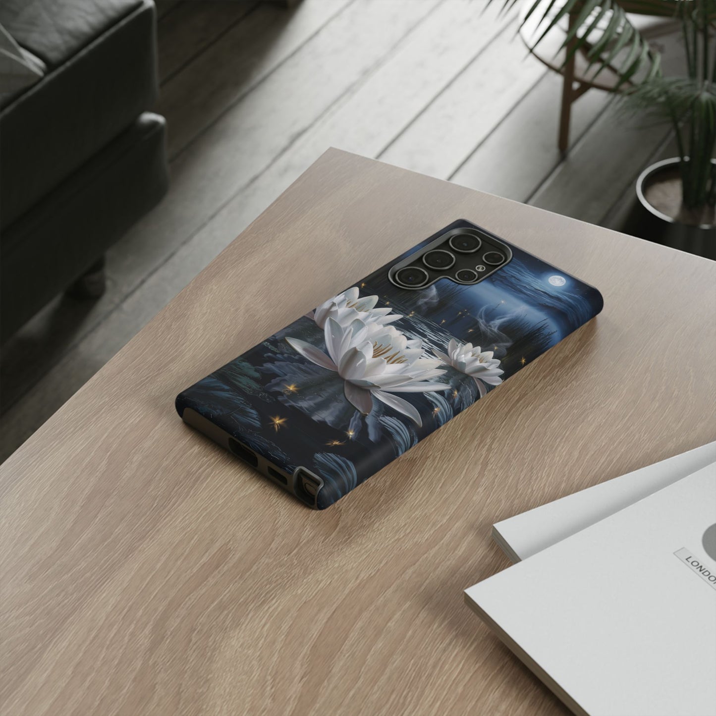 Samsung Galaxy Tough Case - Water Lillies Moonlit Sky Phone Cover
