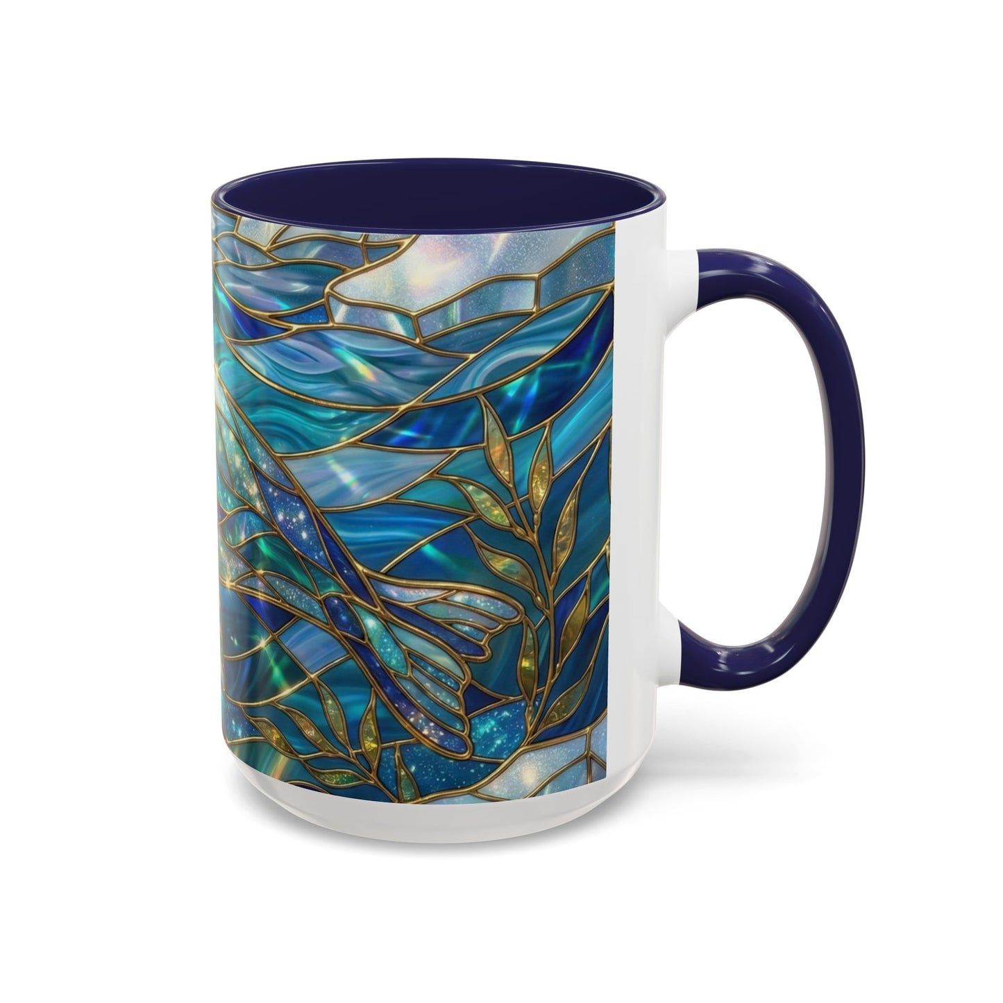 Seal Coffee Mug, Stained Glass Seal Mug, Cute Marine Animal Art Mug, Ocean Lover Gift, Unique Ceramic Coffee Cup, 11oz 15oz Coastal Mug