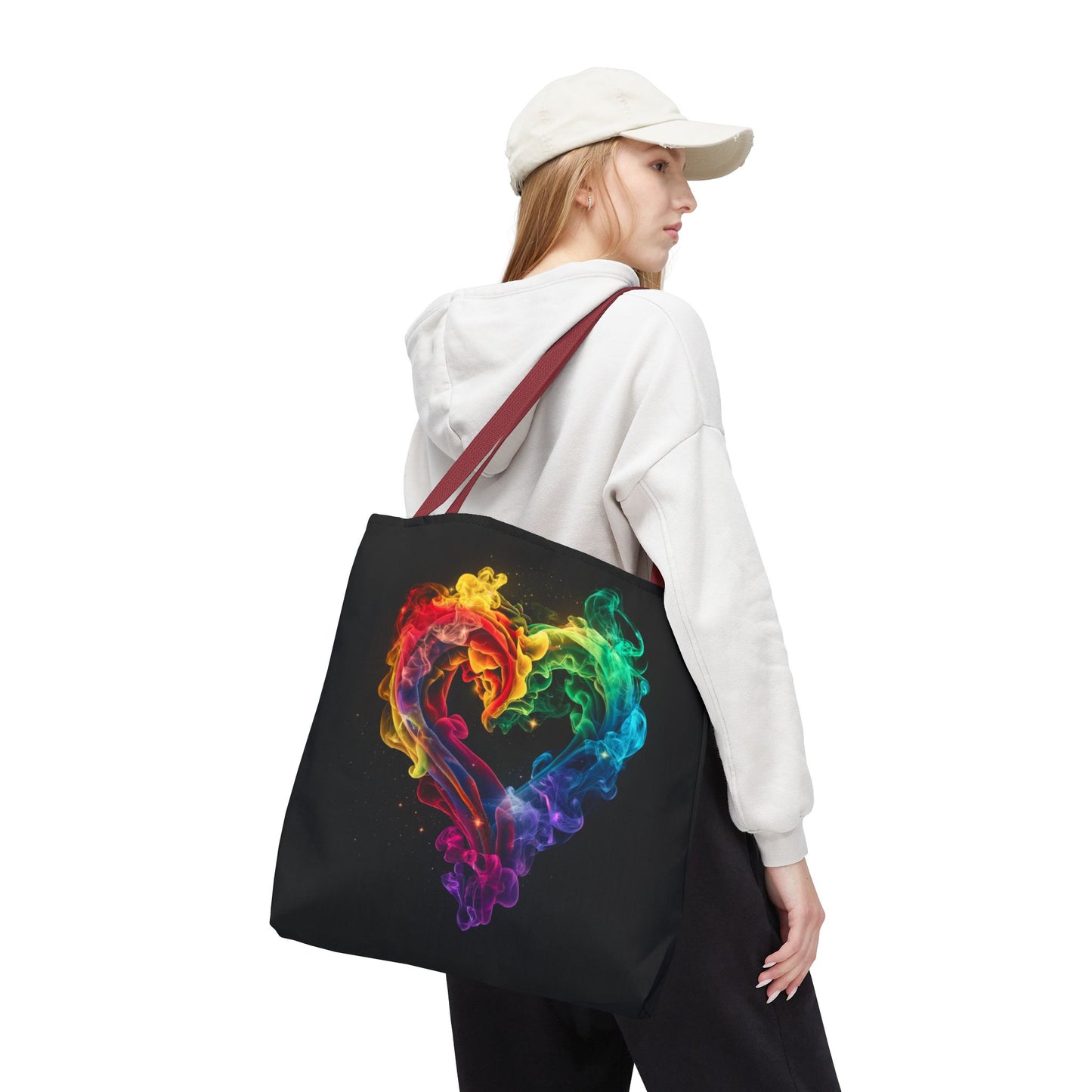 Colorful Smoke Heart Tote