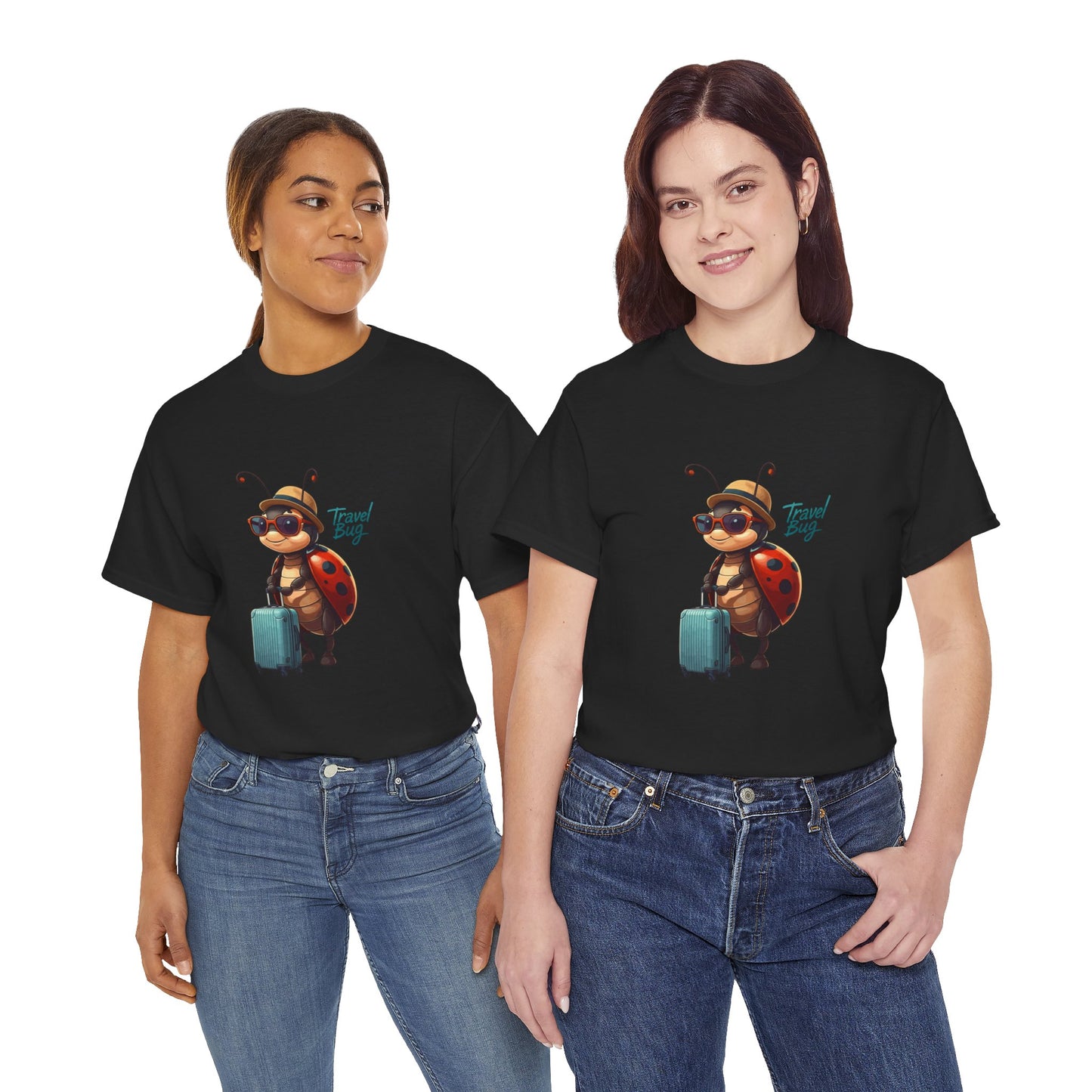 Travel Bug T-Shirt – Cute Ladybug Travel Tee | Funny Wanderlust Shirt for Travel Lovers | Unisex Graphic Tee Gift for Adventurers