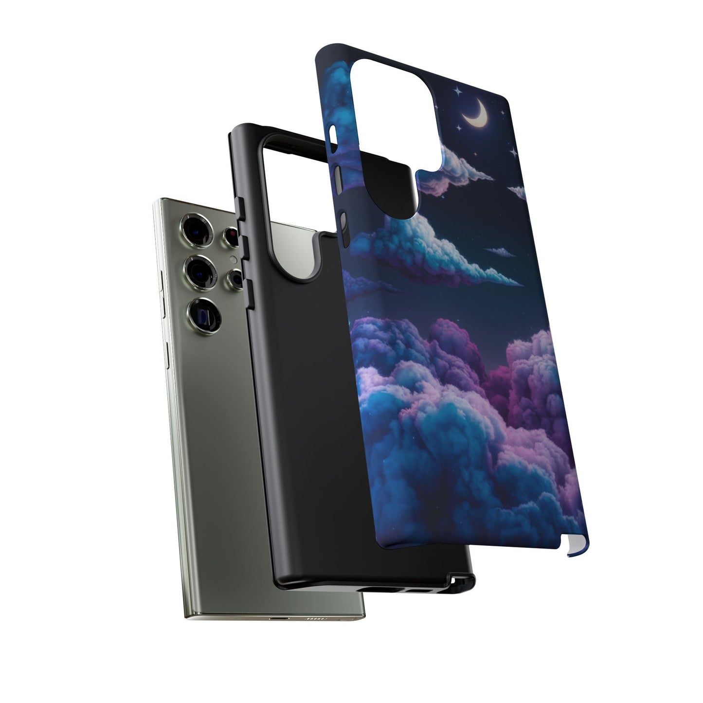 Dreamy Clouds & Moon Tough Samsung Galaxy Case