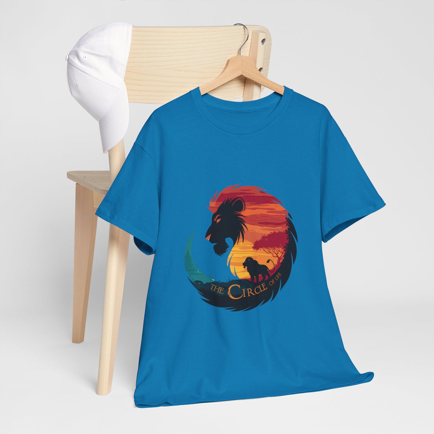 The Circle of Life Lion Shirt – Sunset Safari Wildlife Graphic Tee – Inspirational Nature T-Shirt for Animal Lovers & Adventure Fans