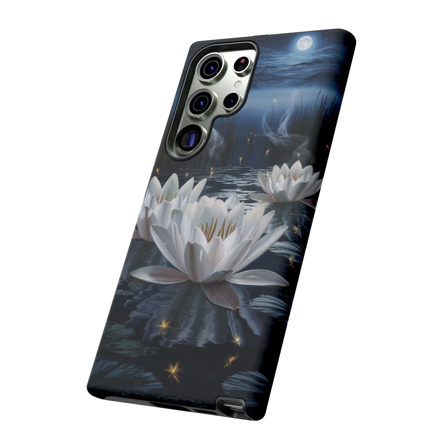 Samsung Galaxy Tough Case - Water Lillies Moonlit Sky Phone Cover