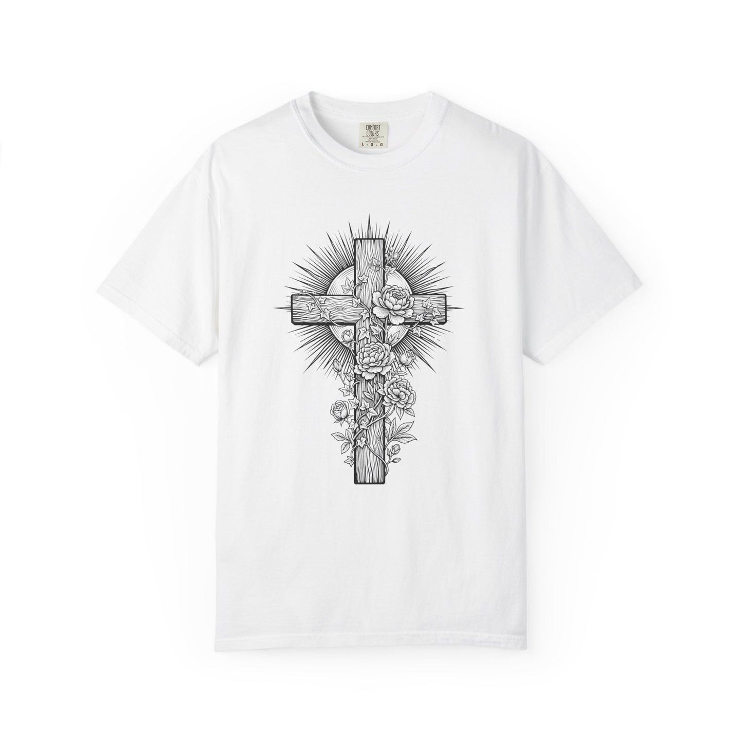 Christian Floral Cross Shirt, Boho Faith T-Shirt, Religious Botanical Tee, Wildflower Jesus Shirt, Easter Apparel, Christian Gifts